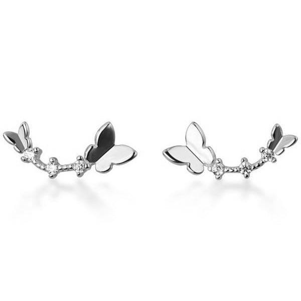 Cercei din argint Butterflies